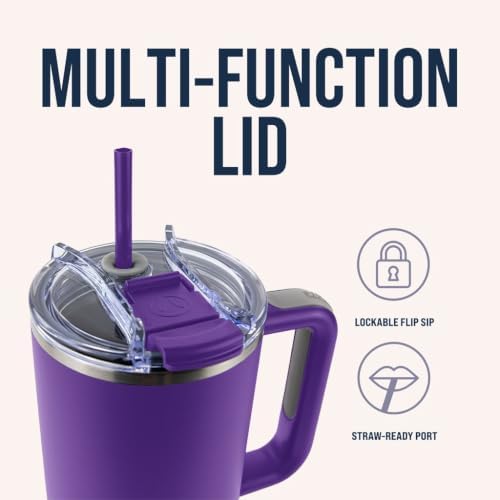 Hogg Big Swig 40oz Tumbler with Handle and Straw - Purple, 40 oz