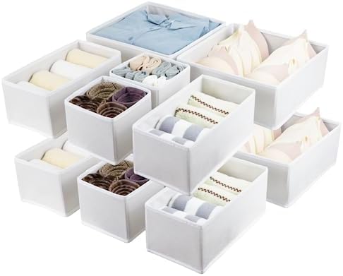 Fordonral 12 Pack Drawer Organizer Clothes, Foldable Fabric Dresser