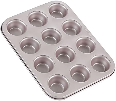 CHEFMADE Mini Muffin Pan, 12-Cavity Non-Stick Mini Cupcake Pan
