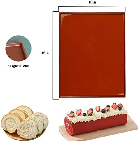 Silicone Swiss Roll Baking Mats, 2 Piece Set, Brown