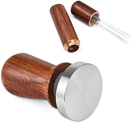 Decdeal 51mm Espresso Tamper and Stirrer Set, Coffee Tamper with