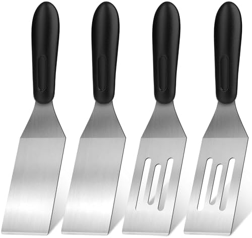 Stainless Steel Mini Spatula (4PC),Small Turners for Cake Brownies