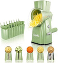 Rotary Cheese Grater Shredder with Handle, 5 Blades