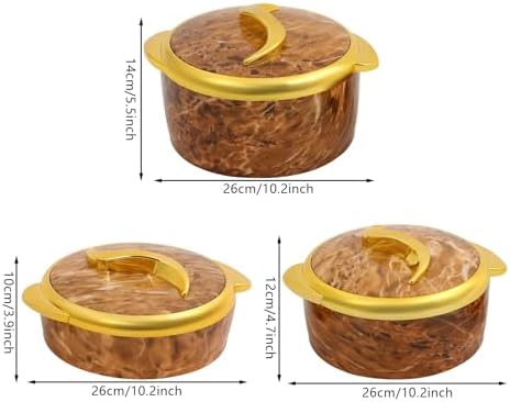 3-Piece Insulated Stainless Steel Casserole Dish Set