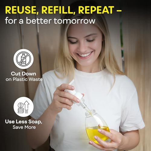 BRIGHTFROM Foaming Soap Dispenser Pump Bottles, BPA Free Empty