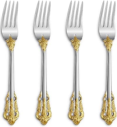 KEAWELL Luxury 4-Piece 18/10 Stainless Steel Salad Fork Set