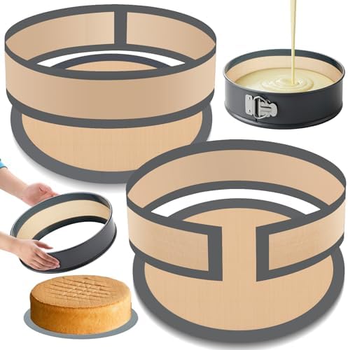 Reallnaive Springform Pan Protector Mats, 2 Pack, 9 Inch