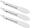 MSY BIGSUNNY 7-Inch Cooking Tongs, Set of 3, Snow White