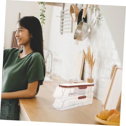 Two Layer Egg Dispenser Plastic Fridge Side Organizer for Home