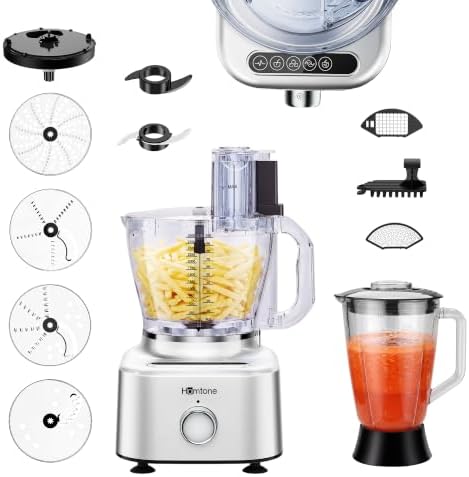 Homtone 16 Cup Food Processor Blender Combo