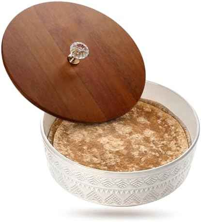 Ceramic Tortilla Warmer with Lid, 9 Inch Tortilla Holder