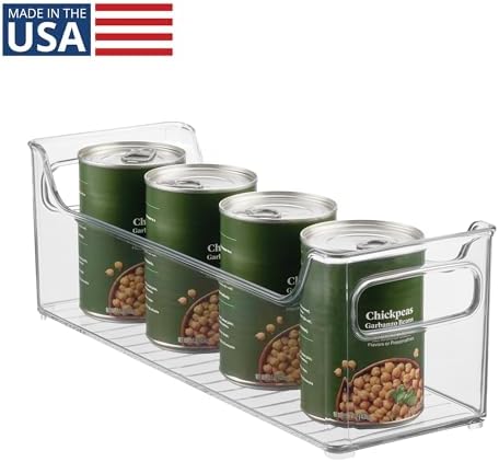 iDesign Stackable Plastic Pantry Bin with Handles, Clear