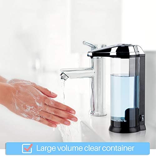 Secura 17oz Touchless Soap Dispenser, Chrome