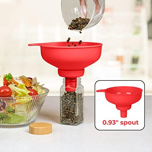 Wide Mouth Kitchen Funnel, Food Grade Plastic Cooking Canning Funnel