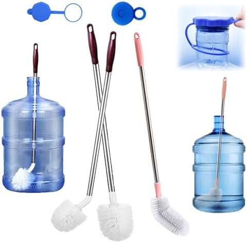 Bottle Brush, 3 Pack Long Handled Bucket Brushes with 2 Water Jug