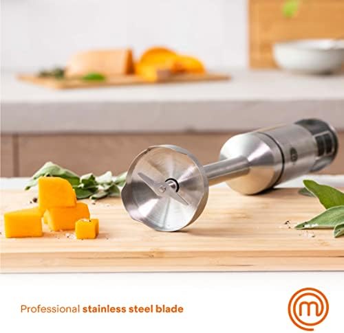 MasterChef Immersion Blender Handheld with Electric Whisk & Milk