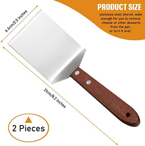 Newtay 2 Pieces Small Brownie Cookie Spatula Metal Stainless Steel Spatula - Image 2