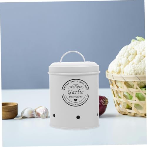 2pcs Iron Vegetable Storage Tins with Lid and Aerating Holes