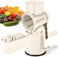 Rotary Cheese Grater with Handle Vegetable Shredder with 5