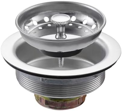 ZM Kitchen Sink Basket Strainer with Stopper, 3-1/2 Inch