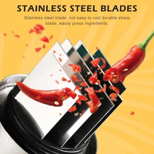 Manual Food Chopper, Stainless Steel Garlic Press