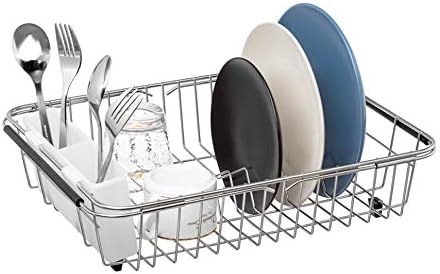 SANNO Utensil Drying Rack, Plastice Utensil Silverware Storage Holder