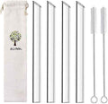 ALINK Reusable Glass Boba Straws, 14mm Extra Wide Clear Smoothie