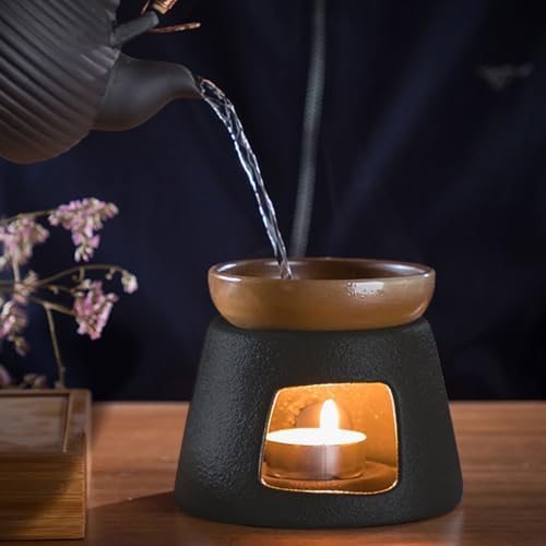 Ceramic Tea Warmer Teapot Heater with Coarse Cup for Tabletop