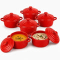 RHBLME 6 Pack French Onion Soup Bowls, 7 Oz Ramekins Oven Safe Mini