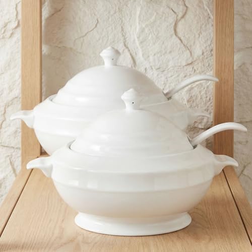 Casserole Dish with Serving Handle, Soup pot 1.6-quart, French White