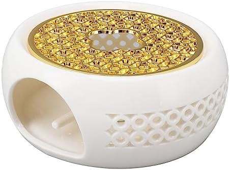 Gavigain Porcelain Teapot Heater, Hollow Frame Round Teapot Warmer
