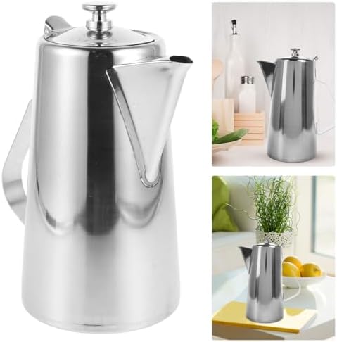 VOSAREA Stainless Steel Water Pitcher with Lid 2L Large Capacity Milk