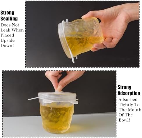 Boozyer Silicone Stretch Lids, 4 Pack, 3.75in