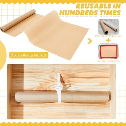Thickened Silicone Baking Mat Roll, 72" x 12", Reusable