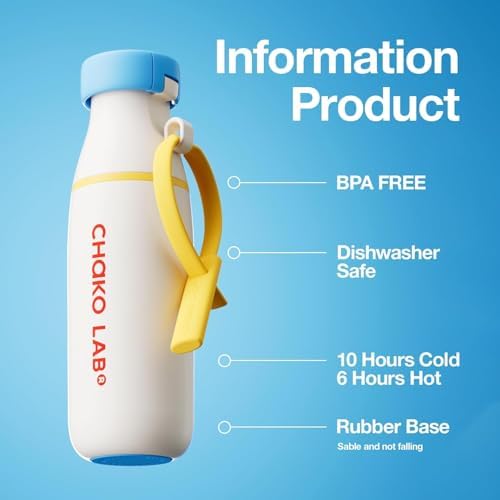 CHAKO LAB 17oz Insulated Water Bottle | Dual Drinking Modes | Two