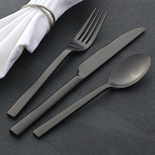 Oneida Chefs Table Midnight Matte 20-Piece Silverware Set for 4