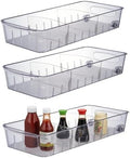 3 Pcs Refrigerator Drawer Organizer,Fridge Organizer Bins on Wheels
