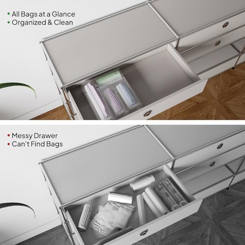 Aquiver Acrylic Bags Storage Organizer - Baggie Bags Drawer Organizer