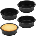 HOIGON 6 Inch Cake Pans Set of 4, Non-Stick Round Baking Tins with