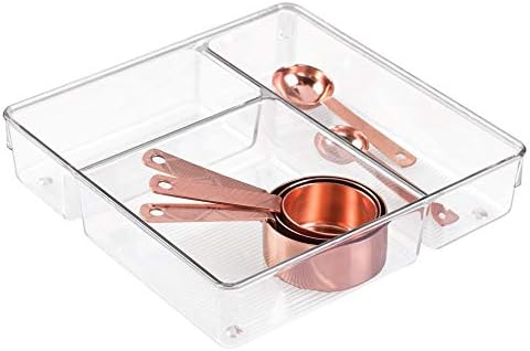 InterDesign Linus Kitchen Drawer Organizer for Silverware, Spatulas