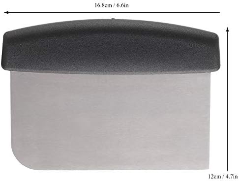 Dough Cutter for Bread and Pizza Dough, Stainless Steel Metal Griddle