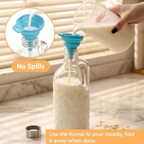 3 Pack 40 Oz Clear Glass Pitchers with Lid, Leak Proof