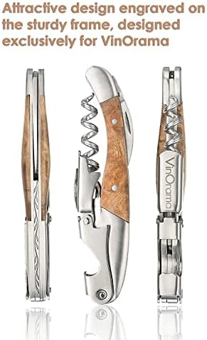 Waiters Corkscrew Wine Opener Rosewood Handle 3-in-1 Beer Bottle