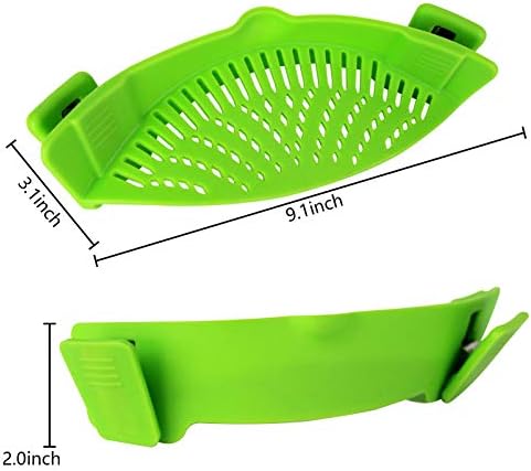 Strainer Colander,Clip On strainer,2 Pack Colander,Fruits Vegetables