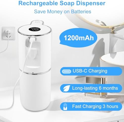 Automatic Soap Dispenser,6-Level Foaming Hand Soap Dispenser,Touchless