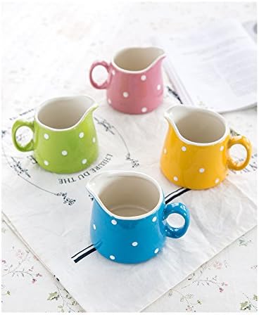 CHOOLD Chic Polka Dot Ceramic Sugar and Creamer Set with Spoon Creamer