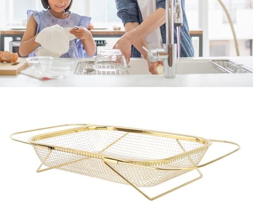 Over the Sink Colander Strainer, Stainless Steel Colander Strainer