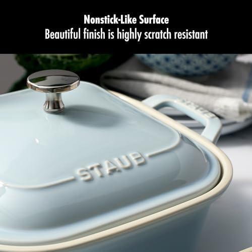 Staub Ceramic 4-pc Baking Pan Set, Light Blue