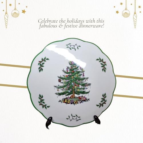Spode Christmas Tree Round Trivet - 9" Heat Resistant Trivet for Hot