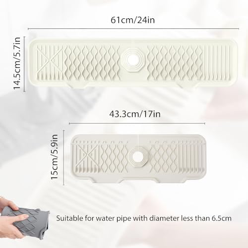 Kitchen Silicone Sink Faucet Mat, 2026 New Foldable Faucet Mat for